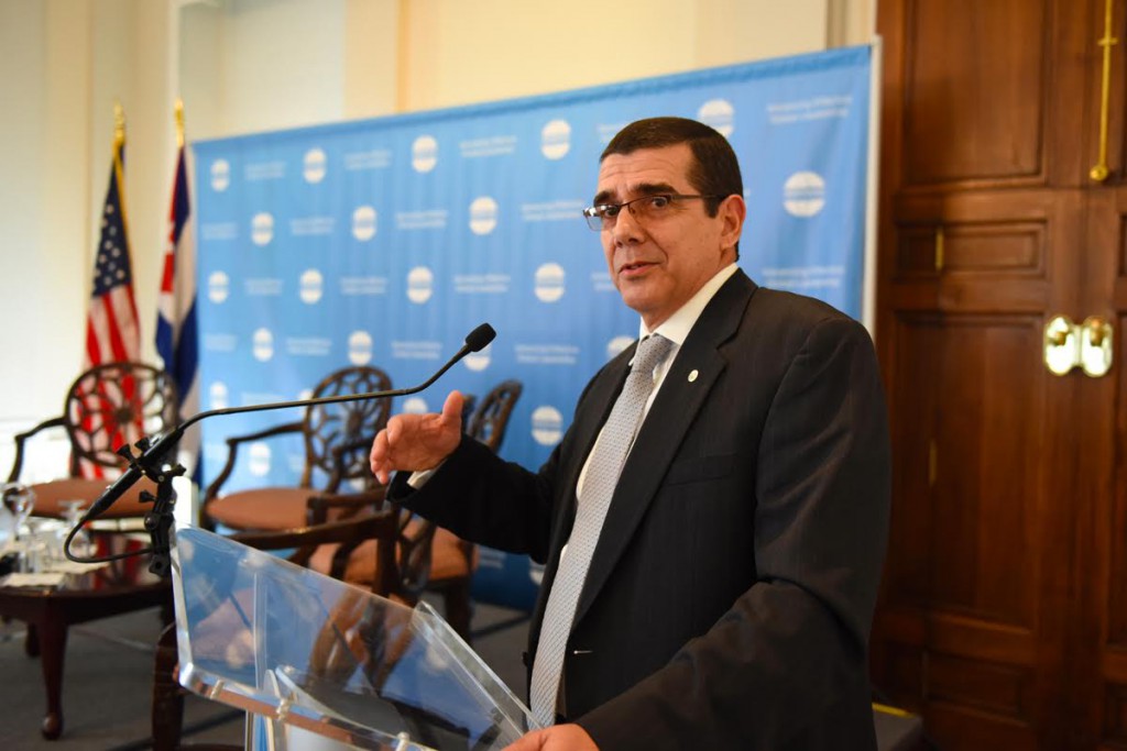 José Ramón Cabañas, Cuba’s ambassador to the United States, speaks June 9 at the Meridian International Center’s Cuba Cultural Diplomacy Forum in Washington DC. PHOTO BY JOYCE N. BOGHOSIAN/ MERIDIAN INTERNATIONAL CENTER