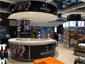 EWTRA featured a tasting bar for Macallan and Highland Park at Vancouver International Airport in October.