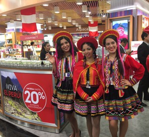 Local Peruvian color at the official opening of Lima Duty Free on Aug. 8. 