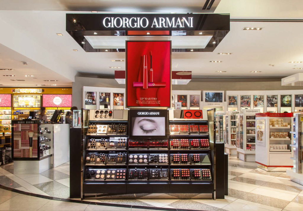Giorgio Armani Beauty is now featured at San Francisco International Airport.