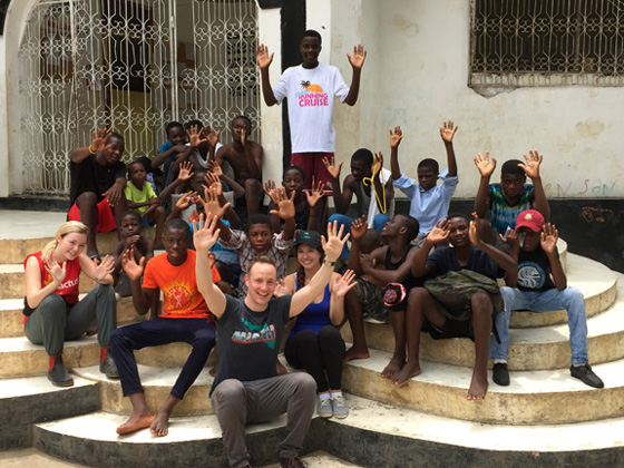 Importations Guay’s Justin Guay, Memorial University students and children from Streethearts in Cap Haitian, Haiti.  