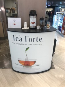 Tea Forte tasting in JFK T8 with International Shoppes